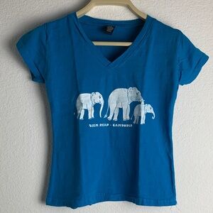 Kids Blue Elephant Graphic Tee